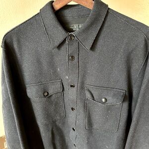 Rag and bone dark navy shirt jacket